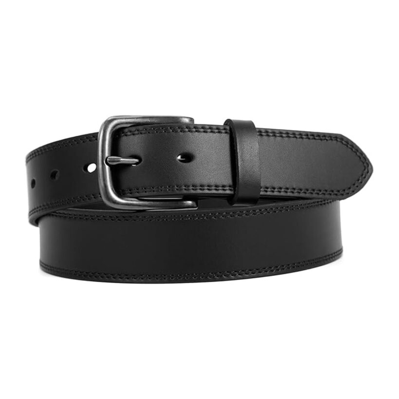 Men’s Casual Everyday Leather Jean Belt Black - Image 2
